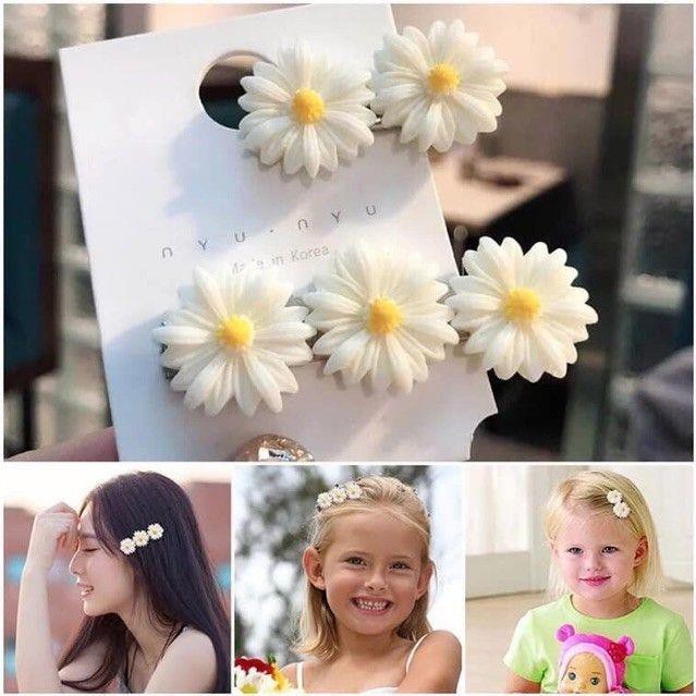 Set 2 kẹp tóc hoa cúc họa mi