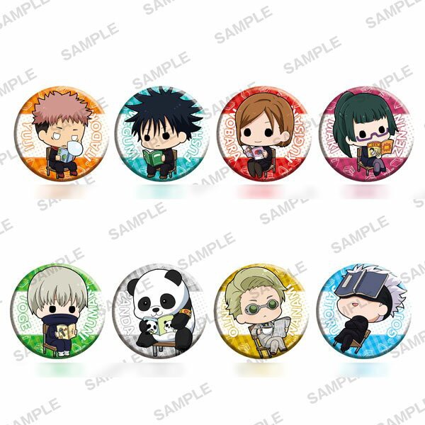 Combo 8 huy hiệu cài áo IN HÌNH Jujutsu kaisen Chú thuật hồi chiến ver học tập anime chibi dễ thương tiện lợi