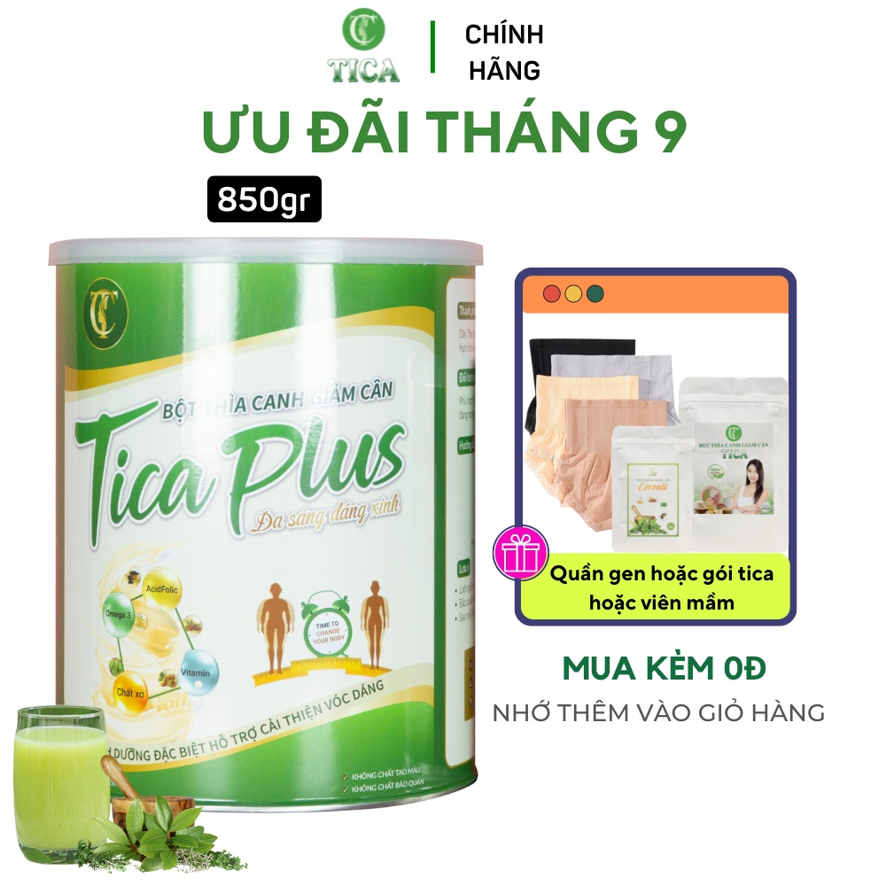 Bột thìa canh giảm cân Tica Plus giảm cân giảm mỡ an toàn, hiệu quả, nhanh chóng giúp da sáng eo thon