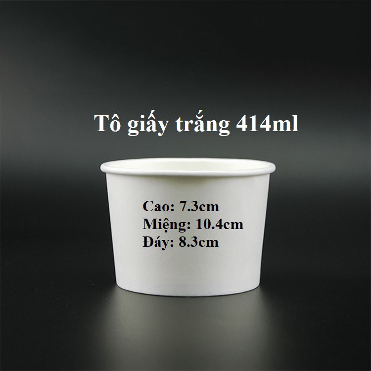 Tô giấy Kleur - Set 50 Tô giấy trắng 414ml (có nắp) | BigBuy360 - bigbuy360.vn