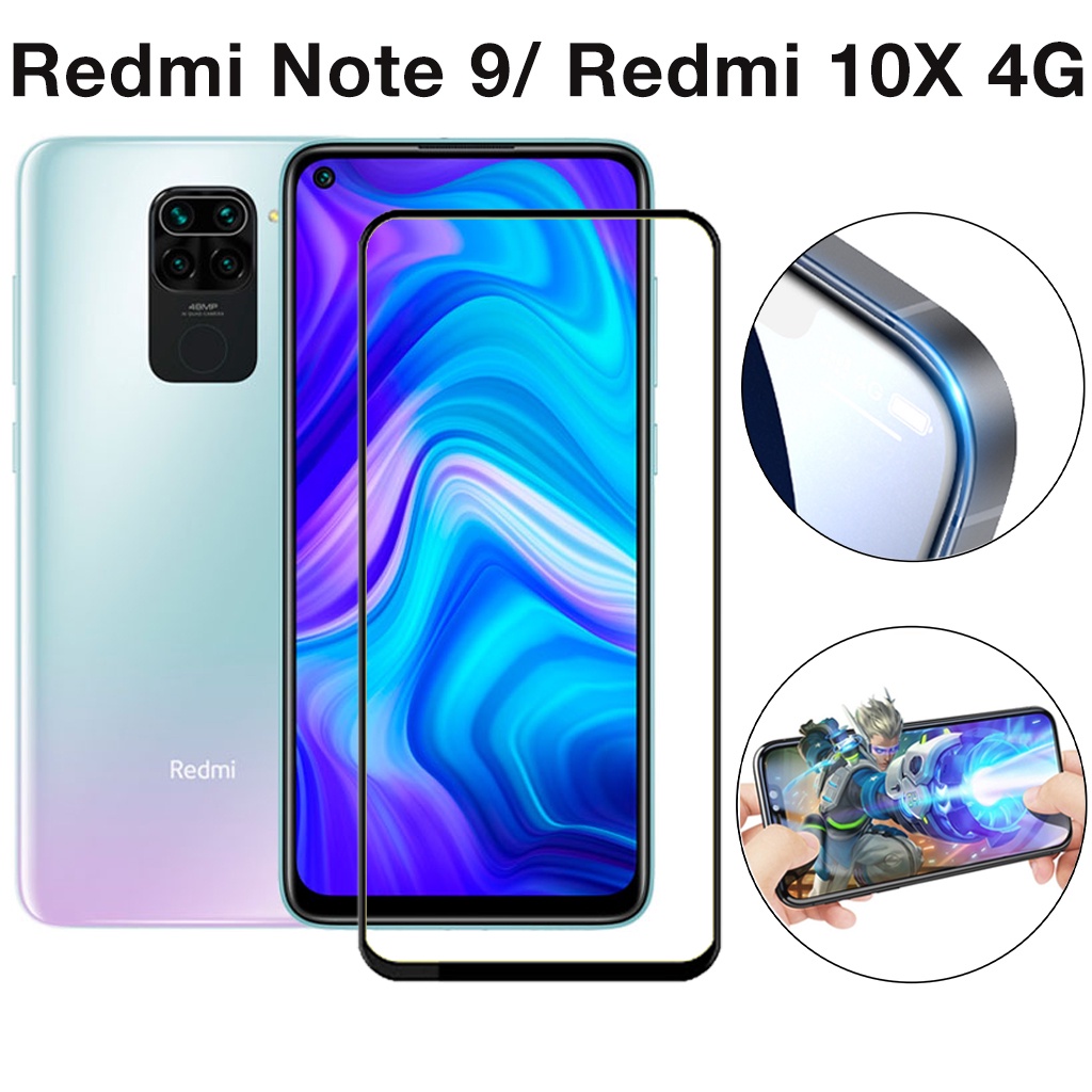 Kính Cường Lực Redmi Note 9 Redmi 10X 4G full màn cao cấp chống trầy xước màn tặng kèm khăn lau màn hình Kính [9D]
