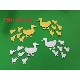 Bộ 4 vịt mẹ + 20 vịt con bằng xốp 2li
