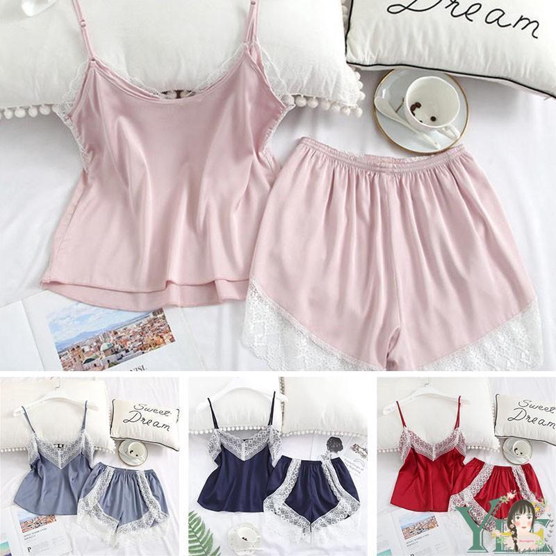 Set Đồ Ngủ Bằng Lụa Thời Trang Dành Cho Nữ