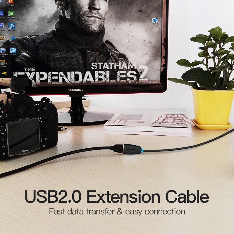 Vention USB 2.0 Extension Cable Fast Data Transfer & Easy Connection For TV/Laptop/USB Disk/Mobile HDD/Mouse