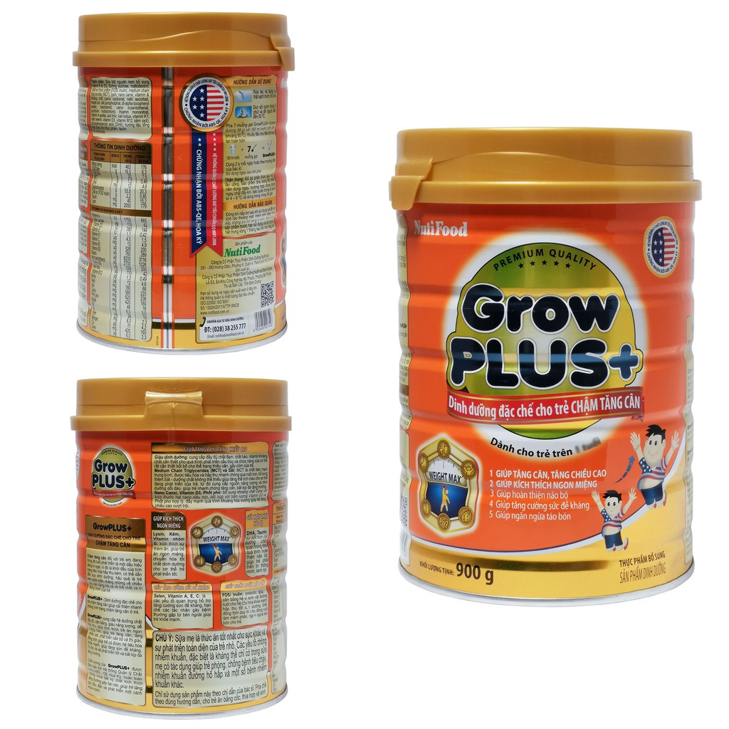 SỮA BỘT NUTIFOOD GROW PLUS+ ĐỦ LOẠI 780/900G
