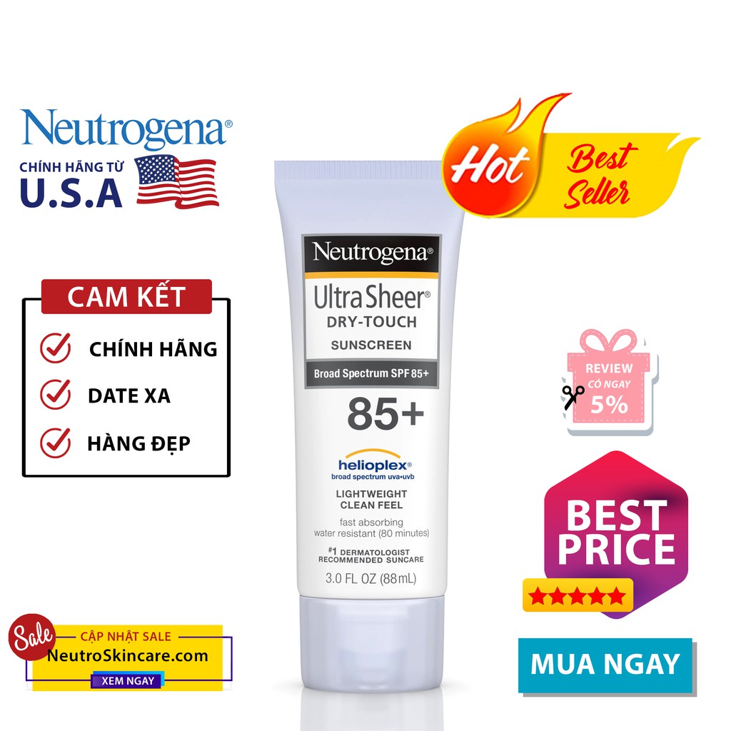 Kem chống nắng Neutrogena Ultra Sheer Dry Touch SPF 85