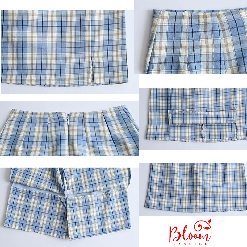 [CÓ VIDEO + QUÀ TẶNG] Váy Đầm Ulzzang | Chân váy nữ chữ A lưng cao kẻ cute Caro có lót trong theo Hot Girl TikTok | BigBuy360 - bigbuy360.vn