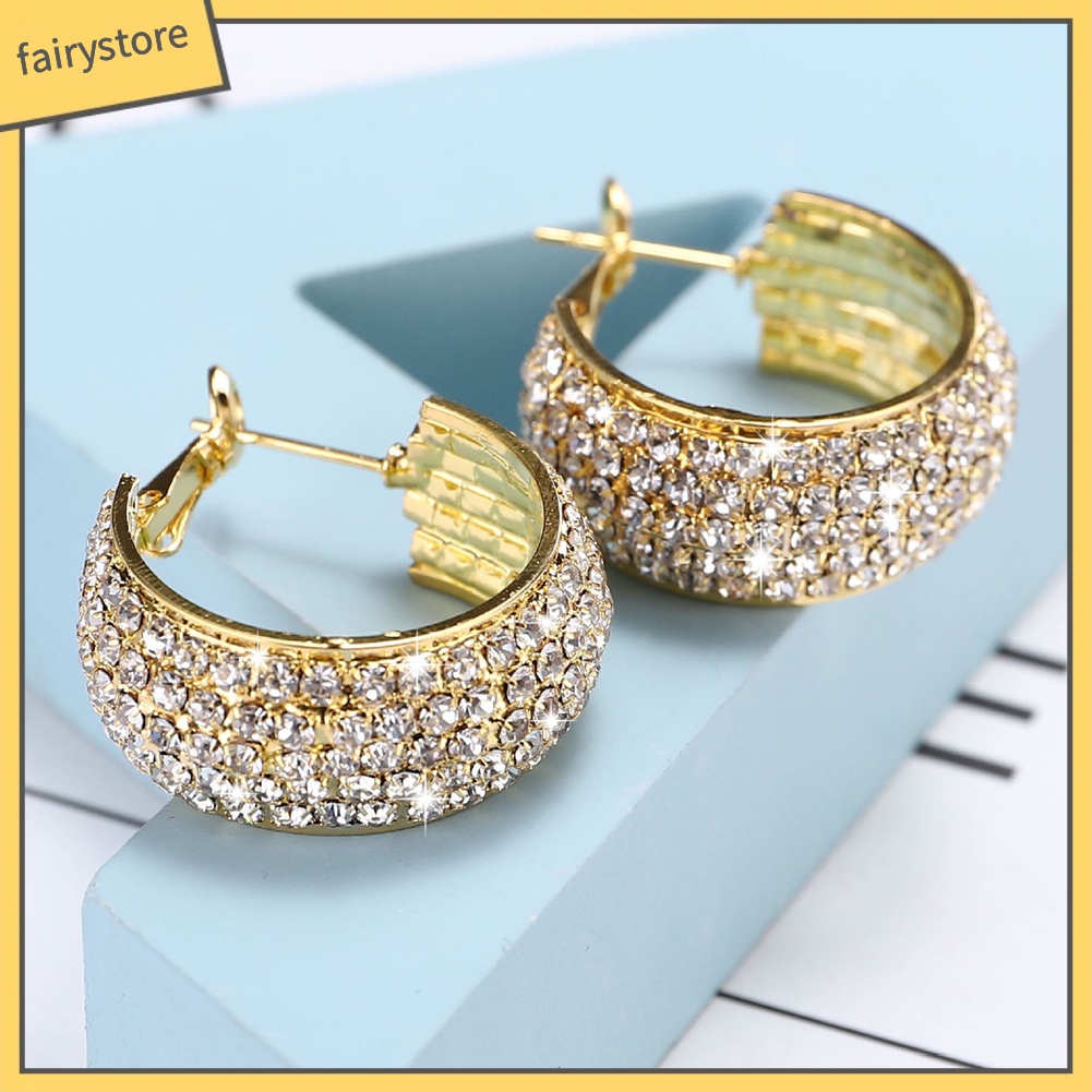 Hoa tai đính đá kiểu dáng sang trọng dành cho nữ