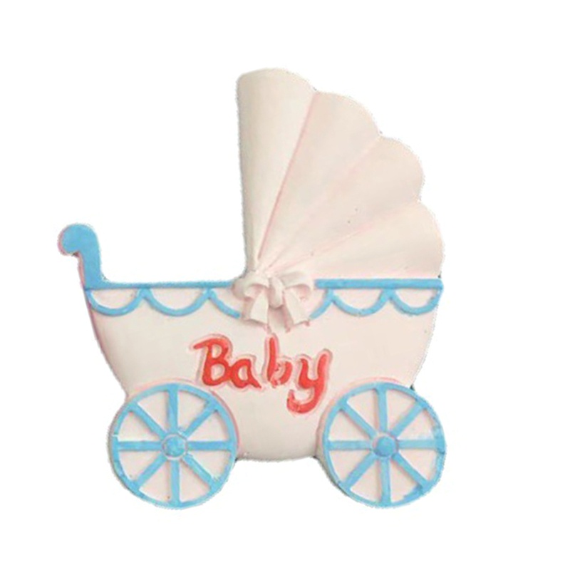 Khuôn silicone tạo hình xe đẩy em bé trang trí bánh diy