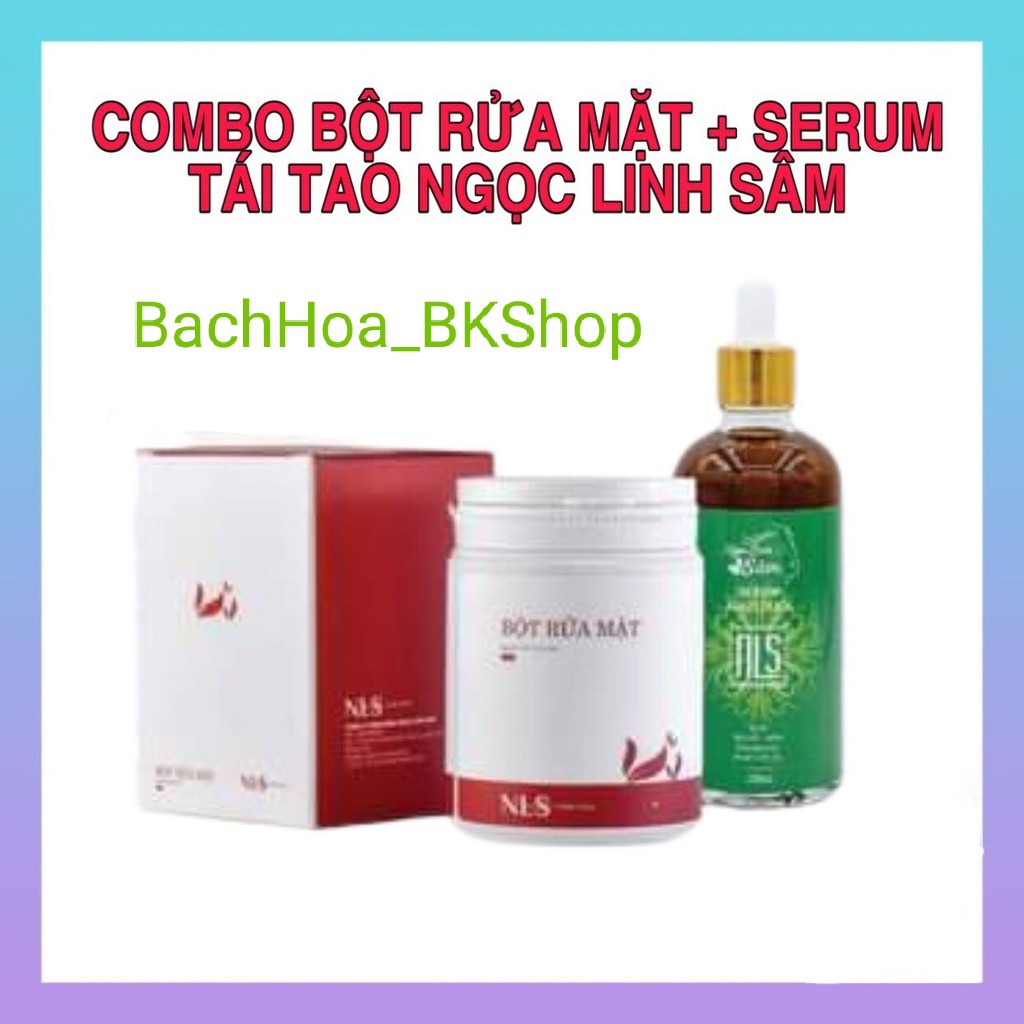 Combo Ngọc Linh Sâm Và Bột Rửa Mặt Cho Da Mụn Nám Mẫu Mới