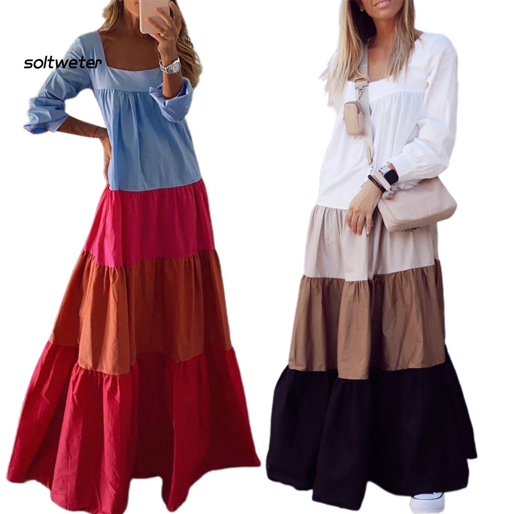 Đầm Dáng Dài Xếp Ly Cỡ Lớn Phong Cách Đường Phố Thời Trang Cho Nữ