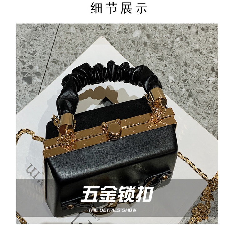 Túi xách JASMIN NOIR chất da PU dáng vuông hợp thời trang cho nữ
