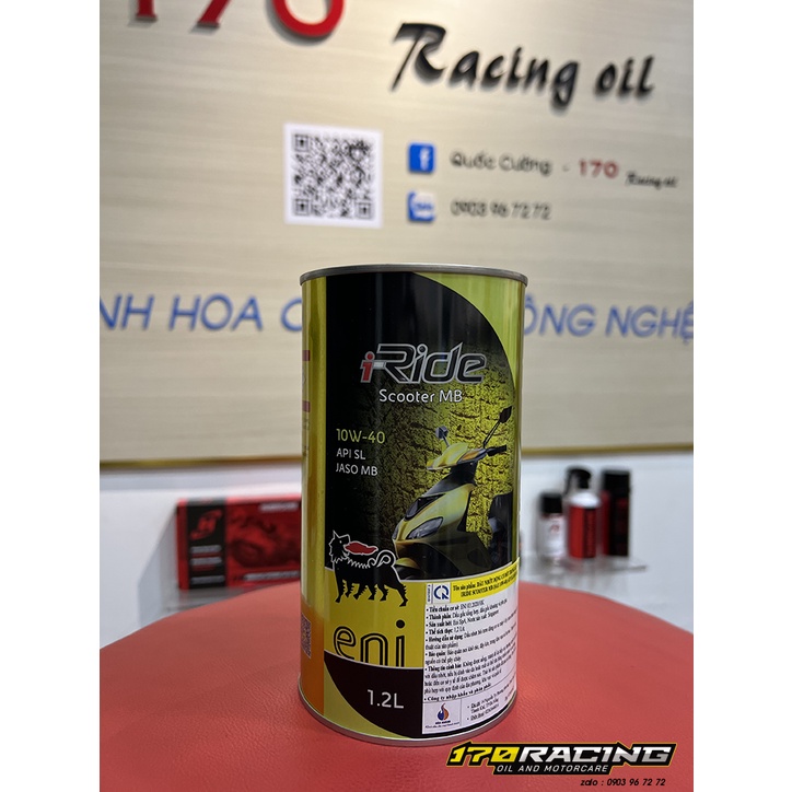 (HCM) Combo - Nhớt Xe Tay Ga ENI I-RIDE SCOOTER MB 10W40 Dung Tích 1200 ML Chuyên Dùng Cho VESPA , SH 300 , SH 350i .