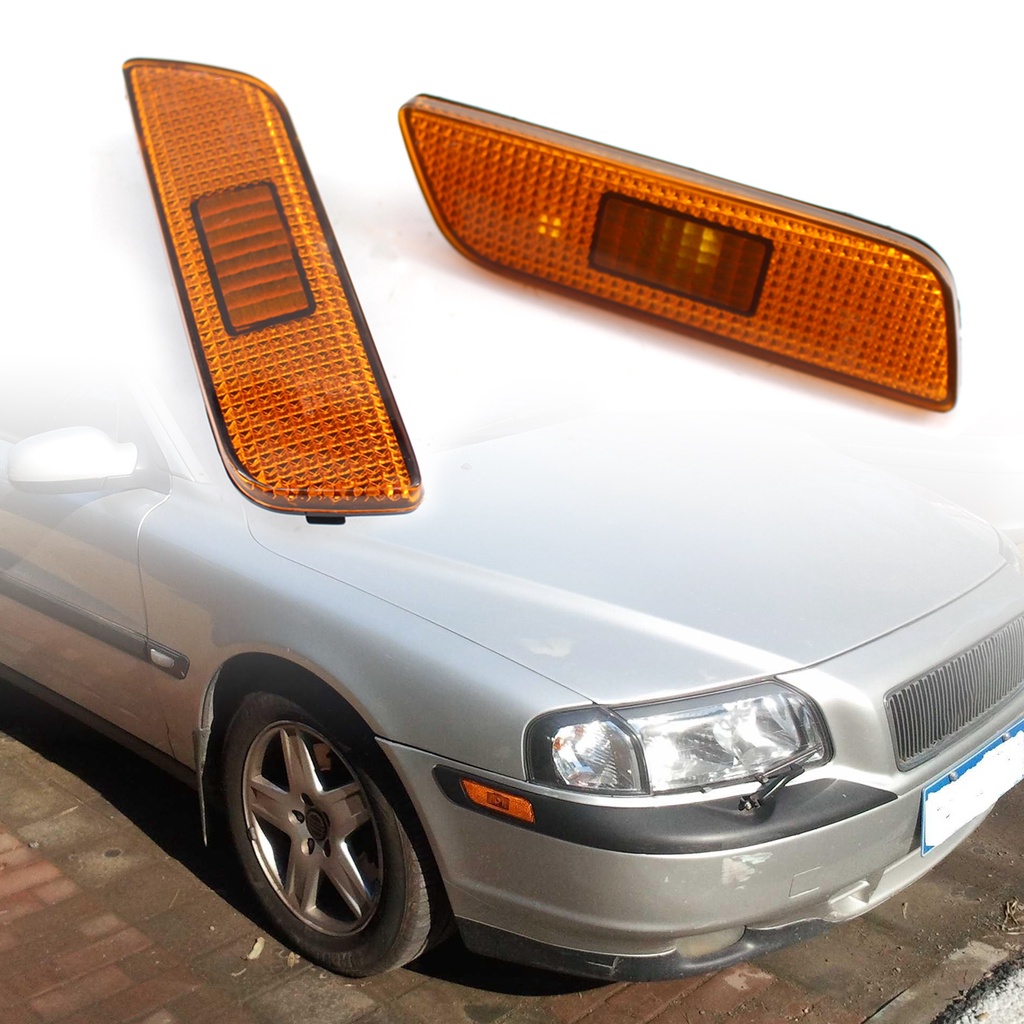 Bộ 2 Vỏ Đèn Tín Hiệu Bằng ABS Chất Lượng Cao 9188263 9188264 Phụ Kiện Chuyên Dụng Dành Cho Volvo S80 99-06