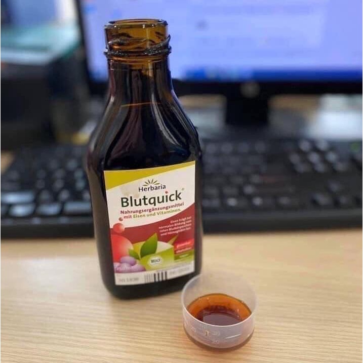 Dung dịch bổ sung Sắt Blutquick Đức, bổ sung SẮT cho bé và người lớn, dạng nước dễ hấp thụ không gây nóng
