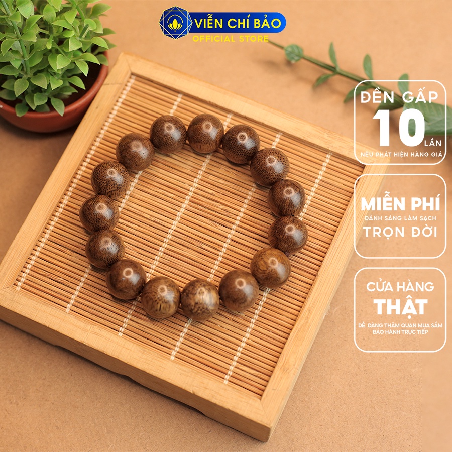 Vòng tay trầm hương tốc tròn nhiều kích cỡ thời trang phụ kiện trang sức Viễn Chí Bảo V000815