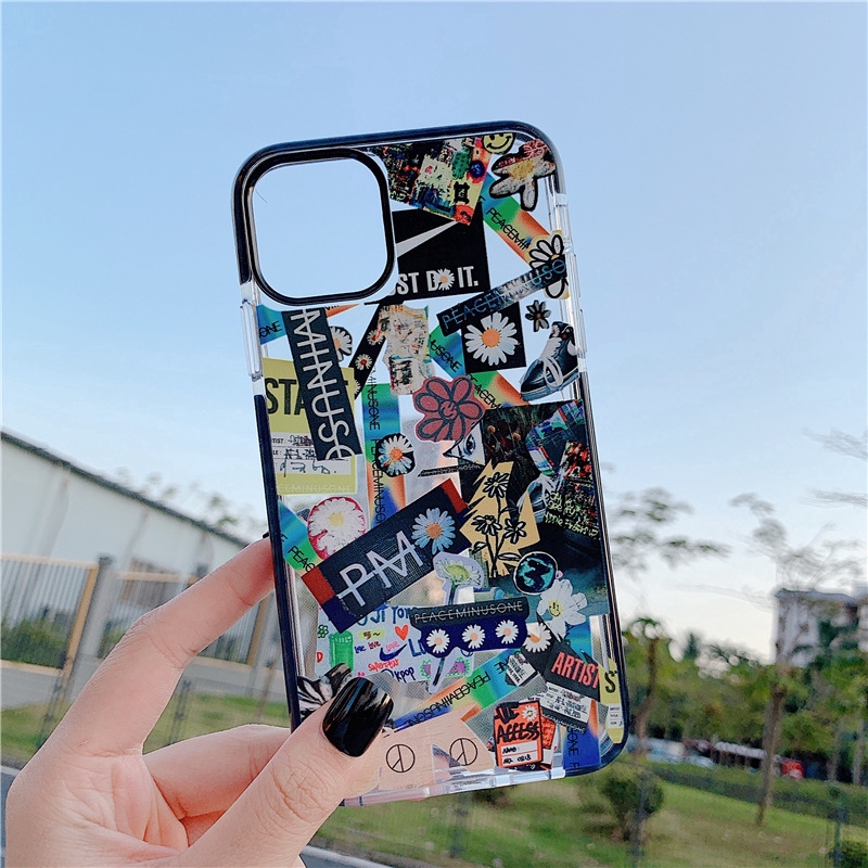 Ốp điện thoại mềm trong suốt in họa tiết chống rơi cho Iphone 11 11pro Max 7 8 8plus XR XS MAX