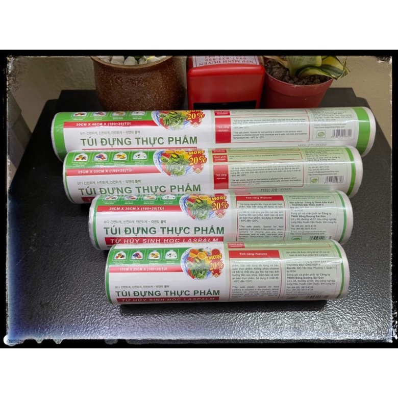 Túi đựng thực phẩm laspalm tự phân hủy cao cấp