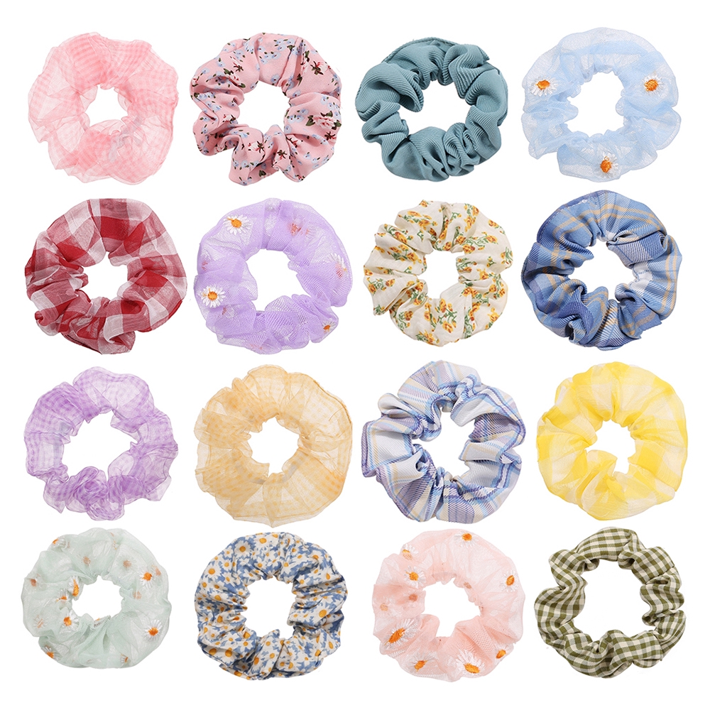 Set 4 dây buộc tóc AY co giãn phong cách Hàn Quốc cho nữ