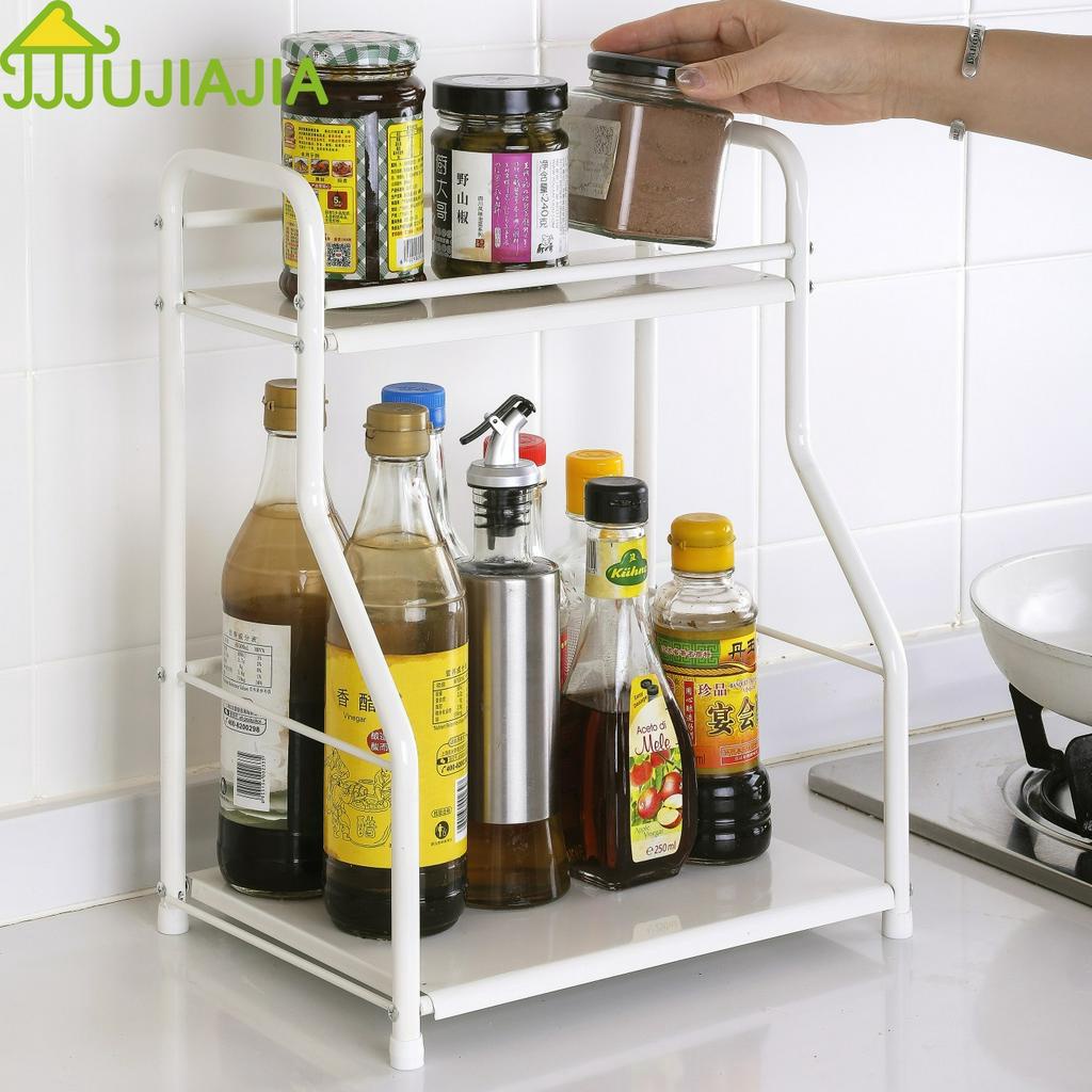 Giá Đựng Lọ Gia Vị JUJIAJIA Để Bàn Đa Chức Năng Có Tay Cầm Cho Nhà Bếp