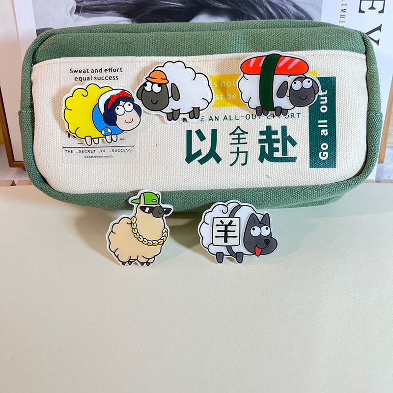 Huy Hiệu Cài Áo Bằng Acrylic Họa Tiết Hoạt Hình Dễ Thương Sáng Tạo Dành Cho Nam Nữ