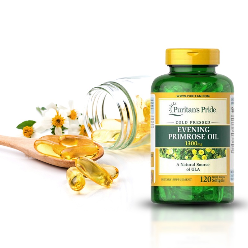 Viên uống Tinh Dầu Hoa Anh Thảo Puritan's Pride Evening Primrose Oil 1300mg 120v