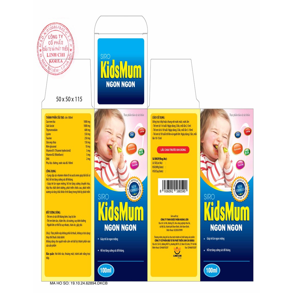 Kidsmum Ngon Ngon- Siro dành cho trẻ biếng ăn