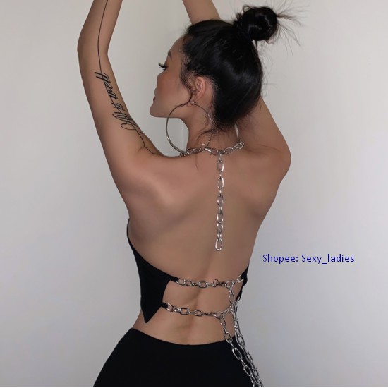 ÁO YẾM HOT GIRL PHỐI DÂY XÍCH CỰC NGẦU CHỈ CÓ TẠI SEXY_LADIES KÈM ẢNH THẬT