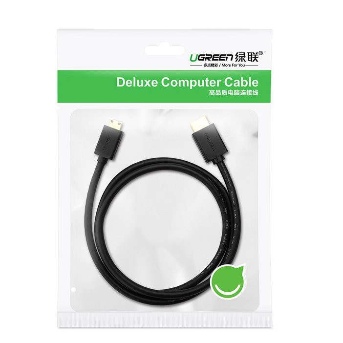 Cáp Mini HDMI to HDMI Ugreen 10195 Dài 1M - Hàng Chính Hãng