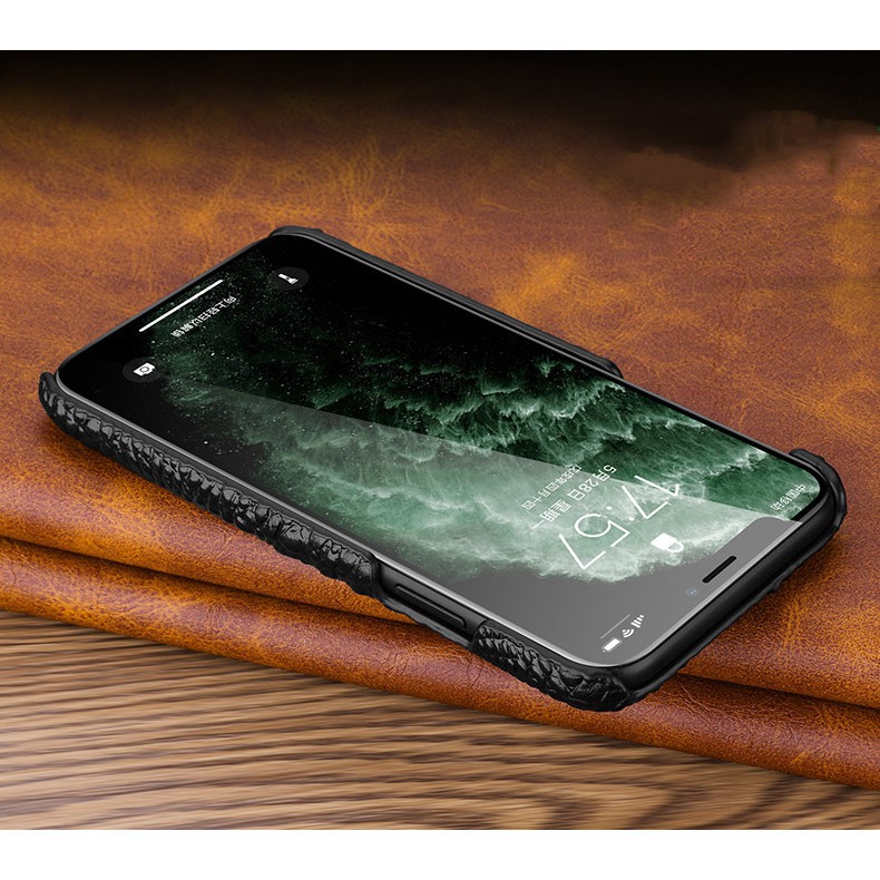 Ốp lưng bọc da cá sấu cho điện thoại iPhone X XS 11 Pro Max XR 7 8 Plus