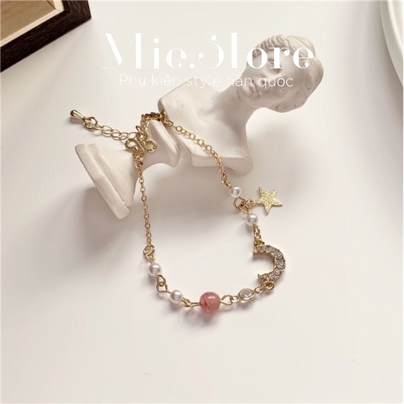 Vòng tay / lắc tay nữ Moon and Stars by Mie.Store