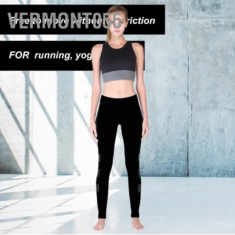 Vermont055 Women Breathable Exercise Fitness Yoga Leggings Stretchy Workout Gym Long Pants