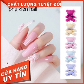 charm gấu kute trang trí móng tay 1k