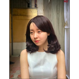 Tóc giả cả đầu dài xoăn trung niên - N1