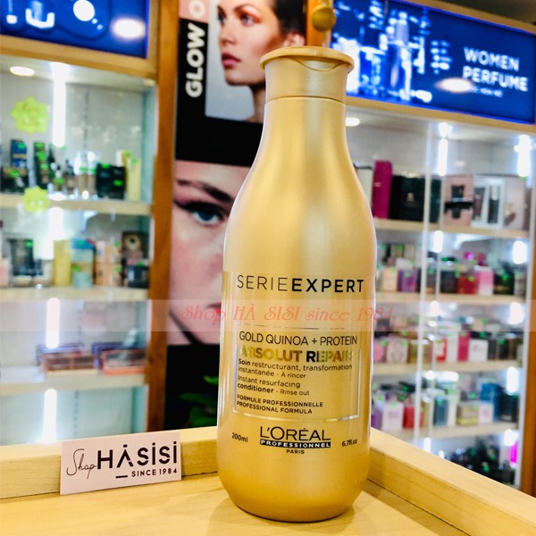 Dầu Xả Phục Hồi Hư Tổn L'OREAL SERIE EXPERT GOLD QUINOA + PROTEIN ABSOLUT REPAIR CONDITIONER 200ml
