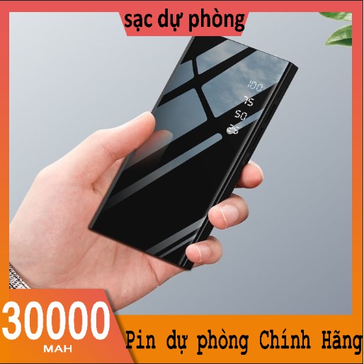 Pin Dự Phòng 30000mAh Sạc Nhanh Hiển Thị Điện Tử Đèn Led Báo Pin Sạc dự phòng đa năng Sạc An Toàn