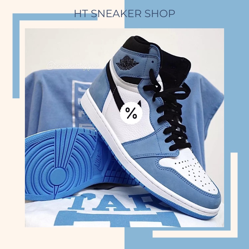 Giày Sneaker Air Jordan 1 High University Blue chất lượng nguyên bản