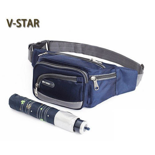 Túi Đeo Bụng 6 Ngăn VSTAR , Túi Đeo Bao Tử Vải Dù Cao Cấp