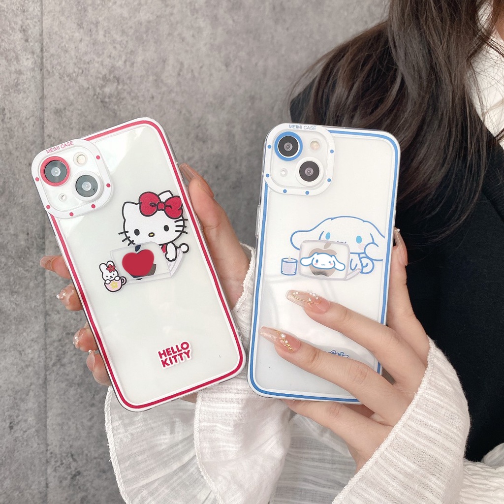 Ốp Điện Thoại Tpu Mềm Chống Sốc In Hình Hello Kitty Cho iPhone 11 12 13 pro max XS X XR XSMax 7 8 6 6s plus 5 4 SE 2020