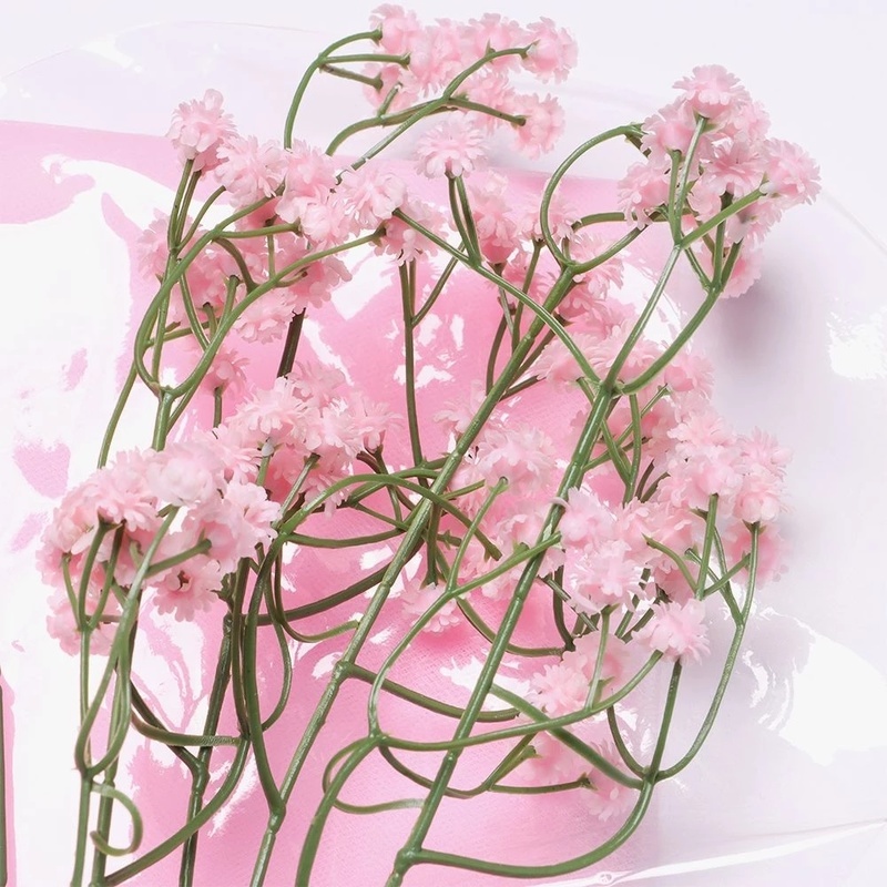 Bó hoa Gypsophila trong suốt có đèn LED phát sáng dùng làm quà tặng đám cưới DIY độc đáo