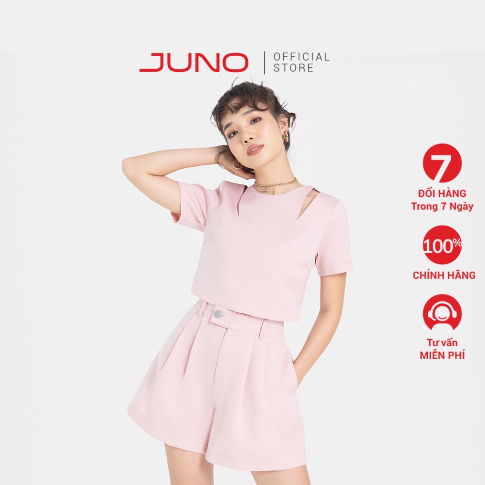 Quần Shorts Nữ Thời Trang JUNO Dáng Xoè Xếp Ly JNQSH014