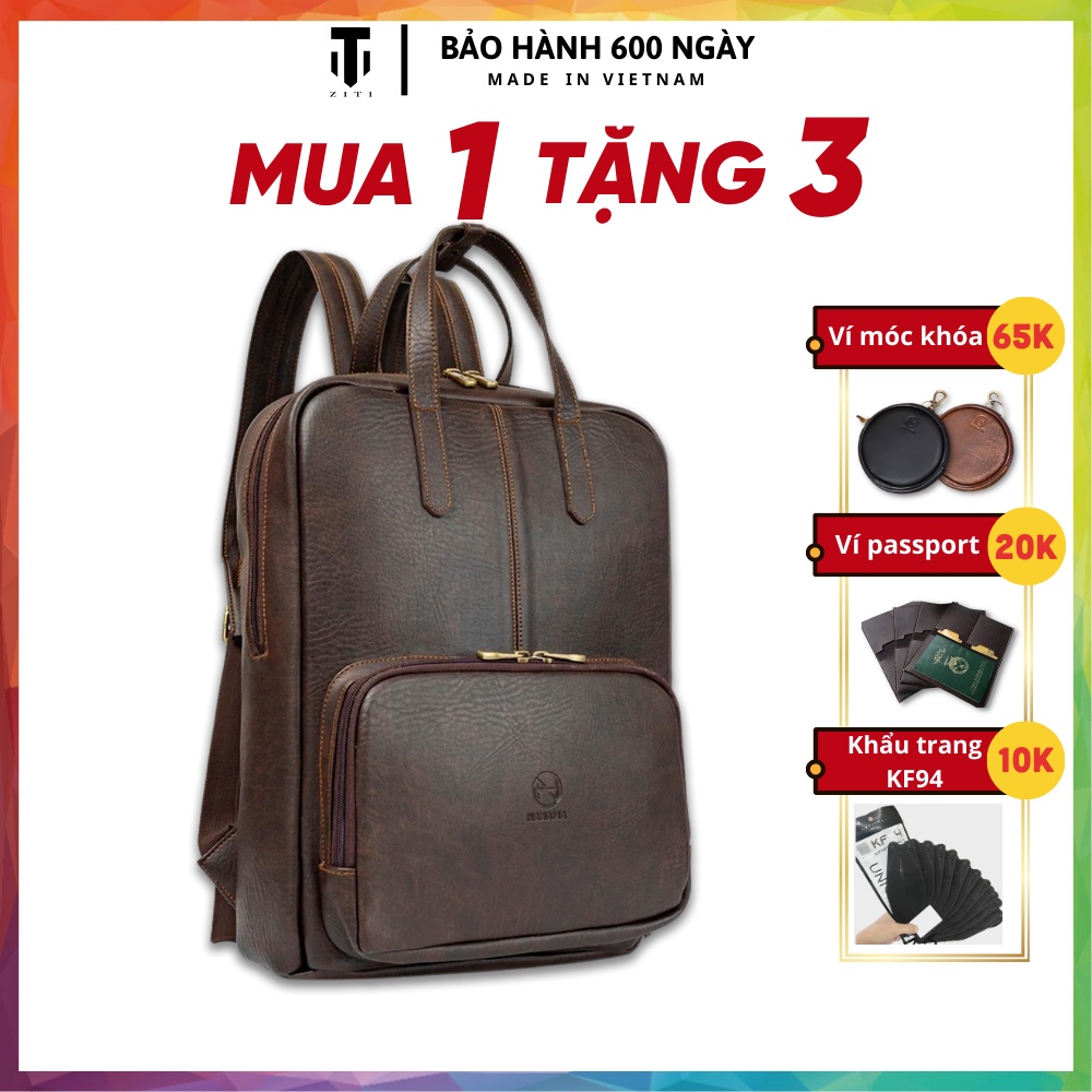 Balo Da HANAMA Đựng Laptop 14 Inch - BH 18 Tháng Lee 3s