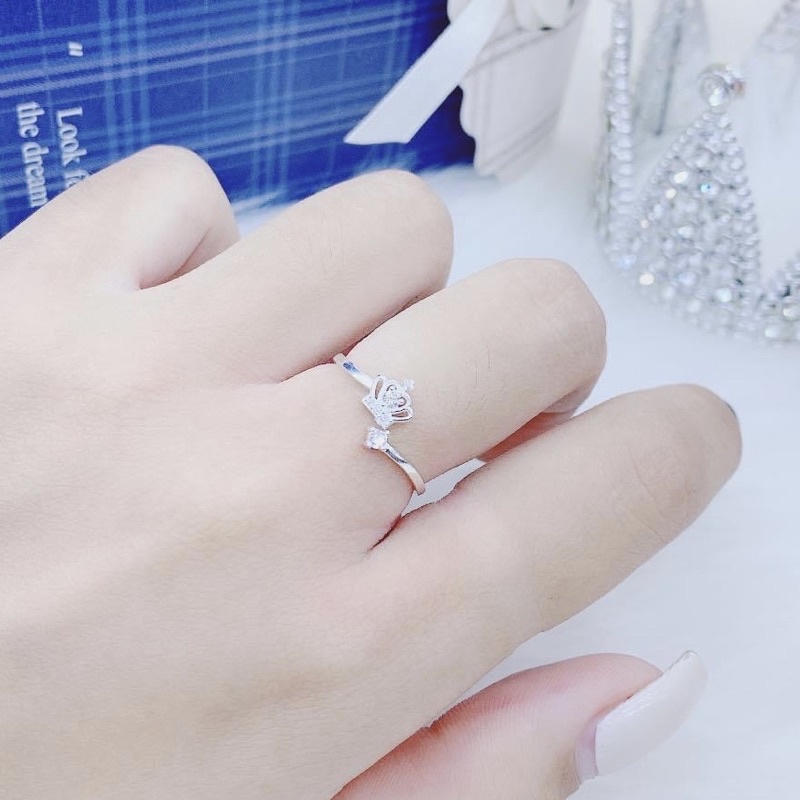Nhẫn Nữ vương miện Bạc ta siêu xinh , giá rẻ - Vàng bạc Khải Khải