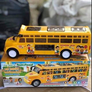 ĐỒ CHƠI XE BUÝT TRƯỜNG HỌC XOAY NHẠC 
( Hàng quà tặng Nutifood )