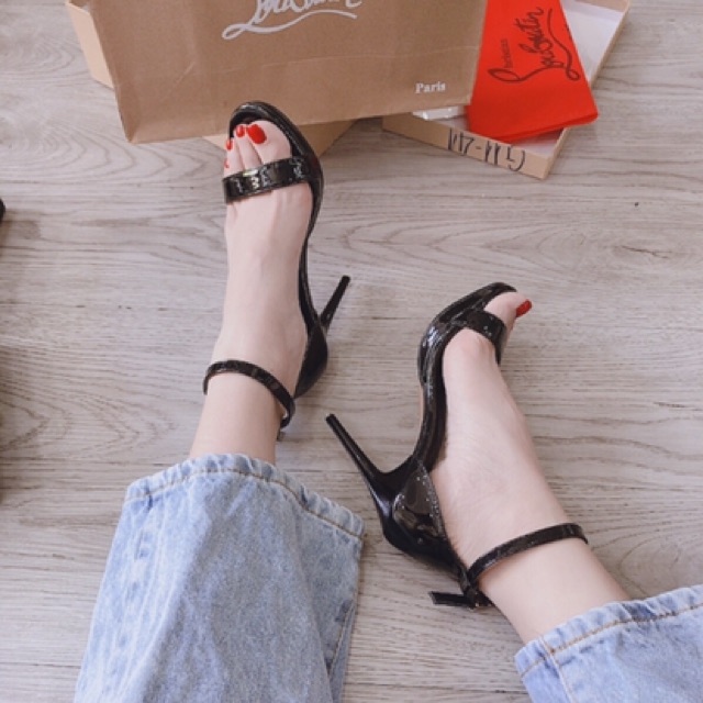 LOVIIECORNER - GIÀY SANDAL CAO GÓT 11 PHÂN ĐẾ ĐÚP BÍT HẬU GÓT NHỌN - GIÀY CAO GÓT 11P ĐẾ ĐÚP QUAI MẢNH - G200215