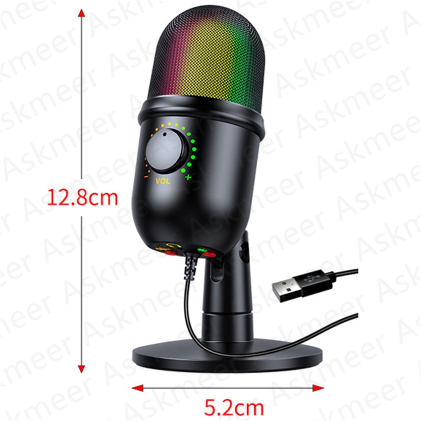 Micro USB RGB Thu Âm Chuyên Nghiệp Cho PC Laptop