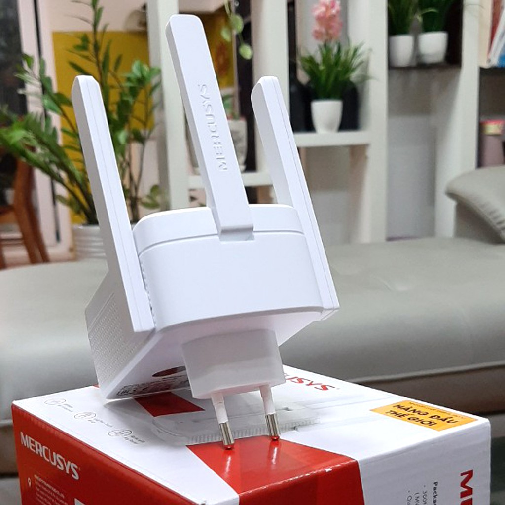 [Xả Kho] Bộ Kích Sóng WiFi 3 Râu Mercusys Tốc Đô Cực Mạnh - Xuyên Tường (Bảo hành 24 tháng)