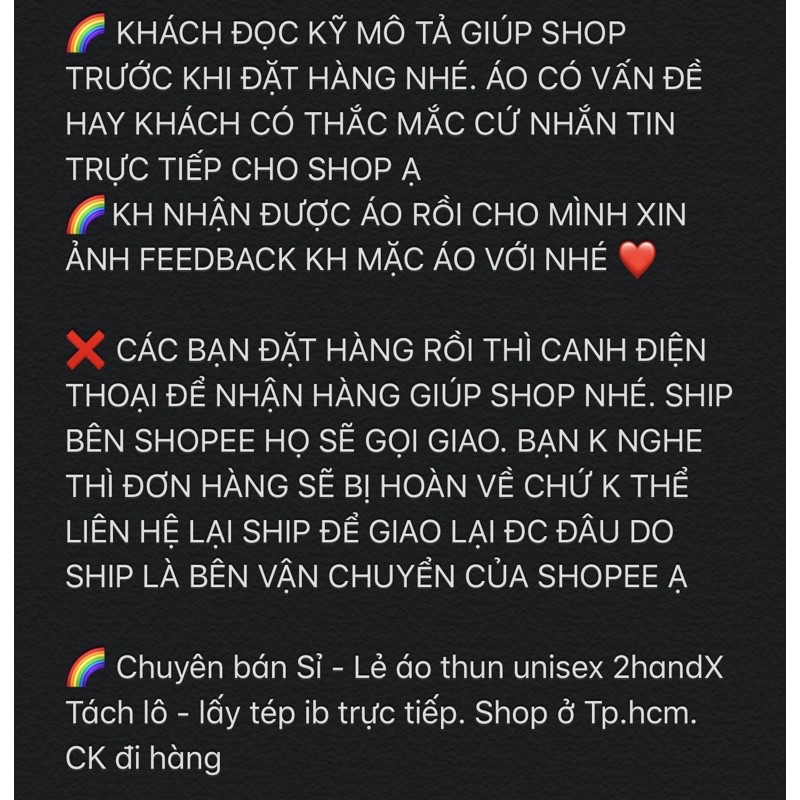 THUN MỸ TRẮNG MỸ 2HAND [GHI CHÚ ÁO NAM HAY NỮ NHÉ]