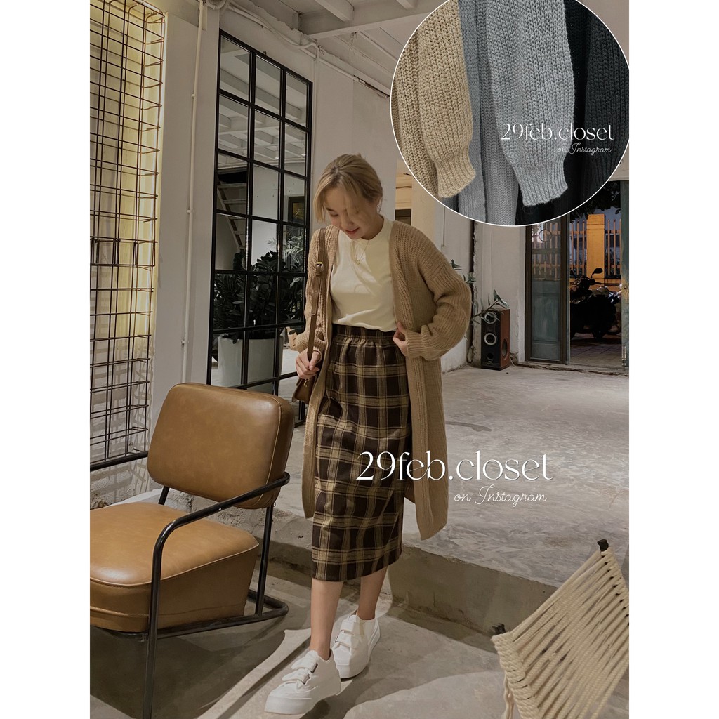 [Mã 2611THTRANG100K hoàn 10% xu đơn 99K] [Ảnh thật/Video 29feb] Áo khoác cardigan dáng dài