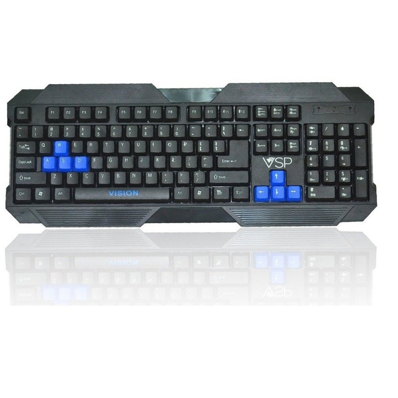 Bàn phím PS2 Vision G8 siêu bền màu đen - Chuẩn cổng PS2 - G8 Hàng Chính Hãng